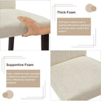 VECELO Upholstered Dining Chairs Set of 6 Modern Fabric and High Back & Solid Wood Legs, Parson Dining Chairs (Set of 6)