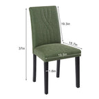 VECELO Upholstered Dining Chairs Set of 6 Modern Fabric and High Back & Solid Wood Legs, Parson Dining Chairs (Set of 6)