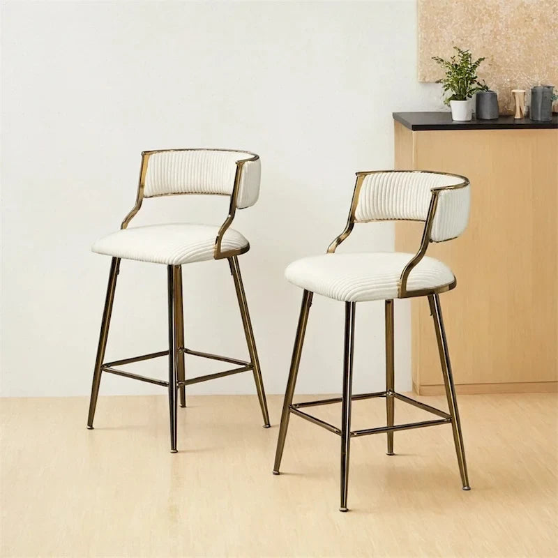 26 Counter Height Bar Stools Corduroy Kitchen Island (Set of 2)