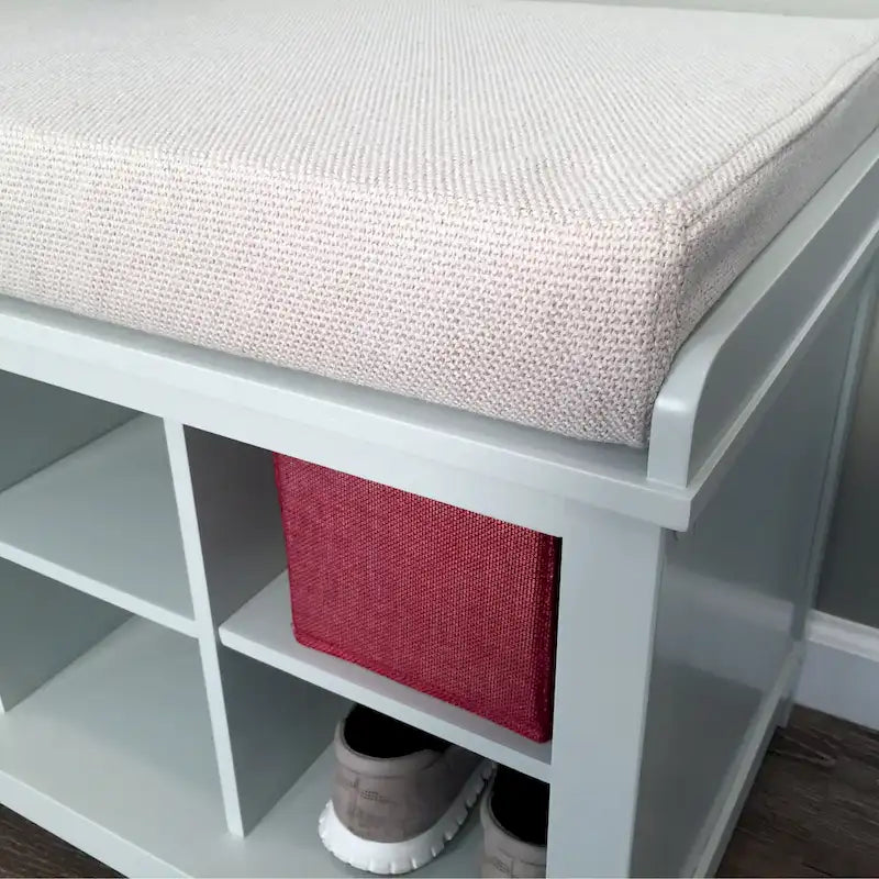 Solid Wood Shoe Storage Bench Grey