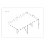 Somette Alyssa Starphire White 5-Piece Dining Set