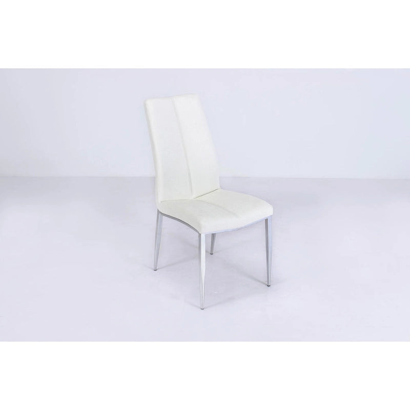 Somette Alyssa Starphire White 5-Piece Dining Set