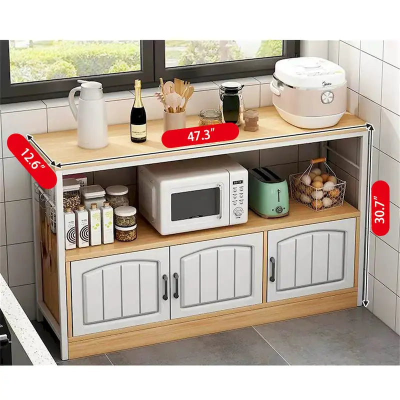 Kitchen Utility Storage Shelf with Cabinet